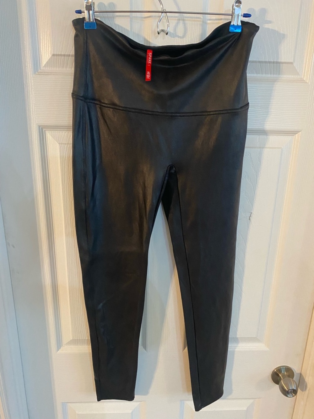 SPANX Black Faux Leather High-Waist Leggings